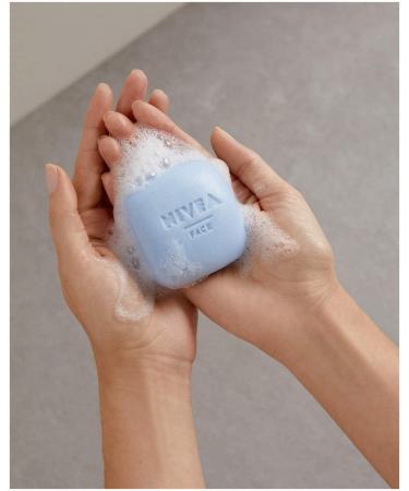 Nivea MagicBar Solid Facial Cleanser 75g - Refreshing Natural Cosmetics with Almond Oil & Blueberry for Soft Skin - Buy Online on GoSupps.com