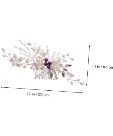 Amosfun 1pc Braided Flower Comb Hair Accessory for Women Pearl Tiara Bridesmaid Hair Accessories Flower Hair Comb Hair Barrettes for Women Bridal Hair Comb Handmade Wedding Hair Comb White - Buy Online on GoSupps.com