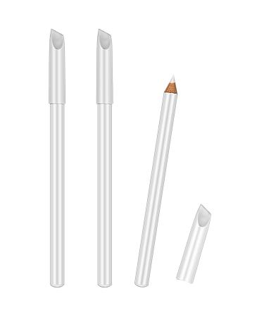 3 Pieces White Nail Pencil 2-in-1 Nail Whitening Pencils French Nail Design Pencils with Cuticle Pusher for DIY Nail Design Manicure Supplies