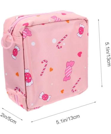 KOMBIUDA 4pcs Sanitary Napkin Storage Bags - Cute Zipper Period Pouch Set for Teen Girls - Travel Toiletry Bag Organizer - Buy Online on GoSupps.com