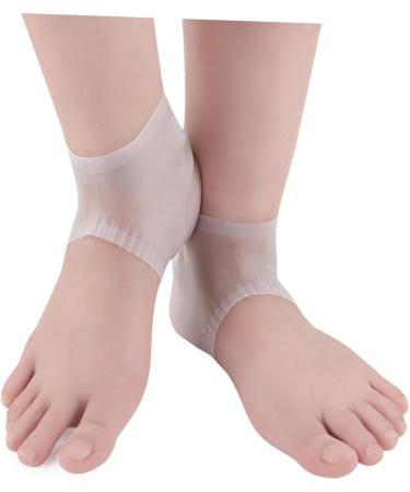 Healeved 3 Pairs Protective Sleeve Cushion Sleeves Pedicure Heel Crack Heel Soreness Relief Shoe Inserts White Sports Men and Women - Buy Online on GoSupps.com