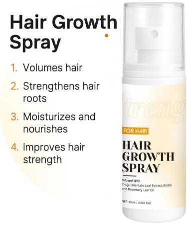2PCS Hair Growth Spray Prevent Baldness Regrowth Thicken Moisturize Smooth Repair Damaged Improve Split Dry Reducing Hair Loss Serum - Buy Online on GoSupps.com