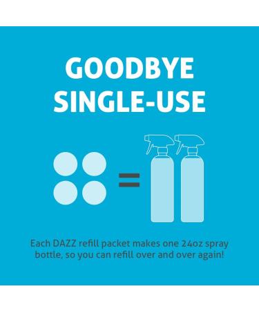 DAZZ Window & Glass Cleaner Kit | Eco-Friendly, Streak-Free, Non-Toxic | Reusable Spray Bottle & Refills â€“ Safe for Kids & Pets - Buy Online on GoSupps.com