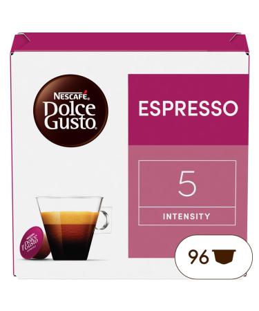NESCAFE DOLCE GUSTO Nescaf Dolce Gusto Espresso - Coffee - 96 Capsules (Pack of 6 boxes x 16)