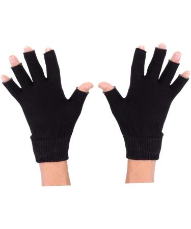 DOITOOL 2 Pairs Spa Glove Moisturizing Gloves Black Gloves Hydrating Glove Glove Gel Gloves Mositurizing Glove Fingerless Apparel - Buy Online on GoSupps.com