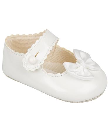Baypods Baby Girls pram Shoes Christening Party Early Days White 12-18 Months 12-18 Months White