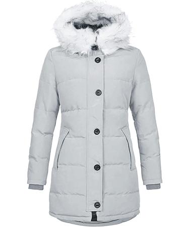 Buy Haiorziyou Women's Elegant Fleece Jacket - Affordable Winter Transition Coat 5XL Gray - Stylish & Warm Quilted Jacket for Spring & Winter - Buy Online on GoSupps.com