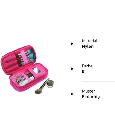 Premium Hot Pink Make-Up Bag for Women | 2 Layer Travel Kit Organizer with Mirror & Brush Pockets | Professional Cosmetic Case - Buy Online on GoSupps.com