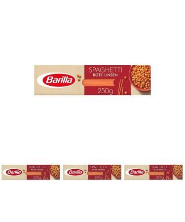 Barilla Red Lentil Spaghetti High in Protein Gluten Free 250g (Pack of 4) 250 g (Pack of 4)