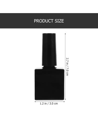 IMIKEYA Lot de 6 Flacons de Vernis Ongles Gel Vides Verre Noir Opaque 10 Ml Pinceau Int gr Rechargeables pour Manucure Professionnelle et Voyage - Buy Online on GoSupps.com