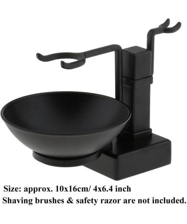 Shop Men's Black Alloy Shaving Brush Bowl Stand Set - Stylish Mug Cup Rack Holder for a Perfect Shave | International Shipping Available - Buy Online on GoSupps.com