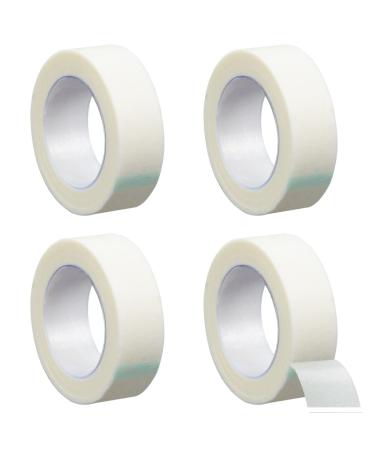 4 Rolls Tape Micropore Surgical Tape 1.25cm x 9m Adhesive Medical Tape Microporous Tape for First Aid Taping Bandages Breathable Eyelash Extension 4 Rolls 1.25cm x 9m Microporous Tape