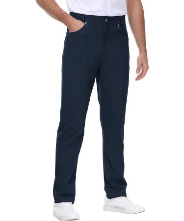 Rdruko Men's Stretch Golf Pants Navy 36 with Pockets | Lightweight Work Casual - Buy Online on GoSupps.com