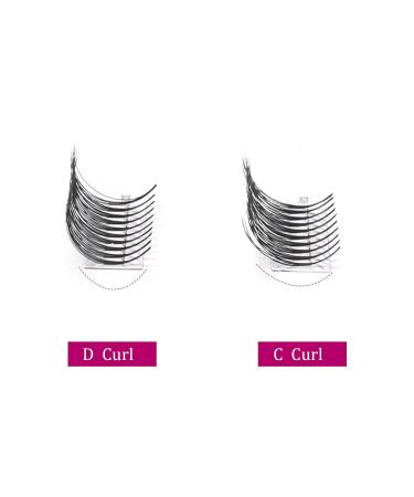 Buy D Curl 0.07mm Volume Eyelash Extensions | 6D Natural Long Luxe Clusters (8-14mm) - Professional Quality - Buy Online on GoSupps.com