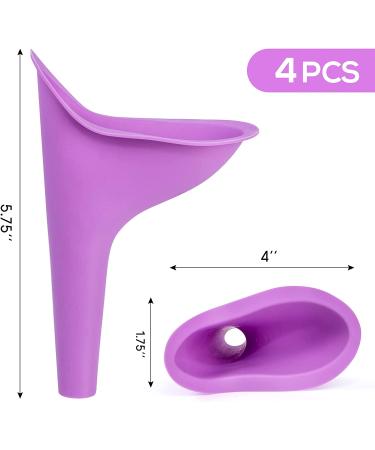 HAKDAY Female Urinal 4PCS - Portable Pee Funnel for Women | Camping, Travel, Hiking Gear - 4 Purple - Buy Online on GoSupps.com