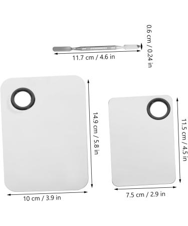 Healeved Cosmetic Mixing Plate Set - Makeup Palette & Foundation Blending Tray for Manicures - Metal Mixing Tool (14.9x10x0.3cm) - International Shipping Available - Buy Online on GoSupps.com