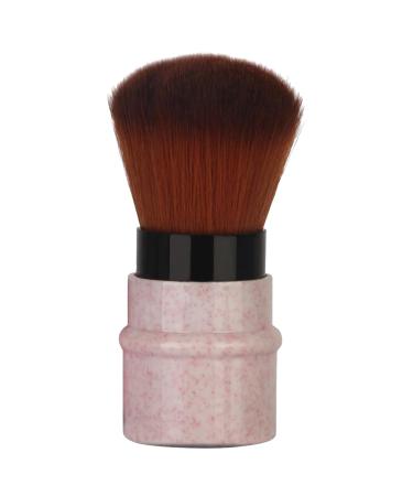 Verdant Touch Powder Brush Marbling Makeup Foundation Brush Stretchable Handle Blusher Powder Brush Pink for Makeup Concealer 15 cm