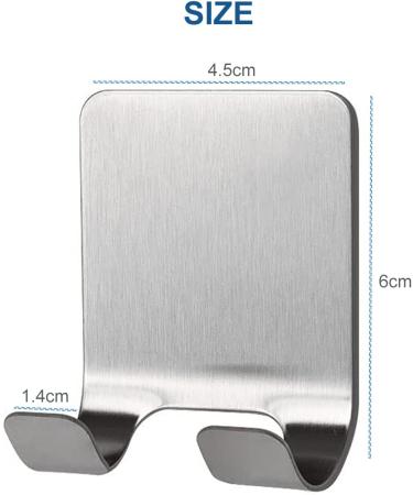 Alwaiiz 4-Piece Stainless Steel Razor Holder Hook - Self-Adhesive Waterproof No Drilling Multi-Purpose Bathroom & Kitchen Storage (Silver) - Buy Online on GoSupps.com