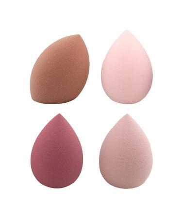 Miss Lil USA 4-Piece Makeup Sponge Blender Set - Non Latex Professional Beauty Sponge for Flawless Foundation Blending - Pink & Nude Colors with Egg Case - Ideal for Cream, Powder, and Liquid Makeup - Buy Online on GoSupps.com