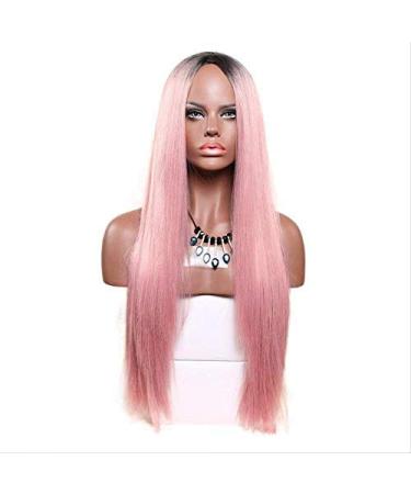 BGHJUE Wig Lady Black Gradient In Long Straight Hair Wig Wigs