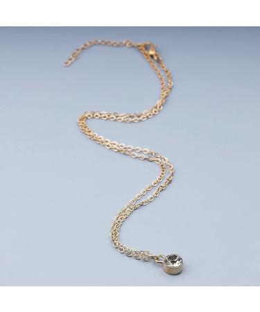 Tiny Rhinestone Pendant Necklace | Gold Diamond Choker | Solitaire & Floating Crystal Jewelry | Perfect Bridesmaid Gifts for Women and Girls - Buy Online on GoSupps.com