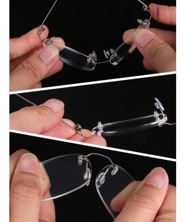 Viseng 2 Pairs Unisex Rimless Reading Glasses - Ultra Thin Clear Lenses +1.5 Diopters - Lightweight Frameless Readers (Black - Buy Online on GoSupps.com