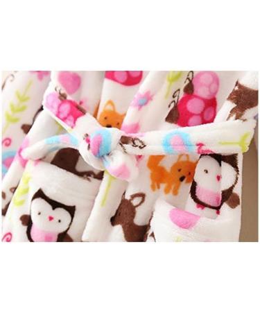 JZLPIN Unisex Baby Hooded Bathrobe - Flannel Pajamas for Boys & Girls 3-4 Years | Cute Owl Design - Buy Online on GoSupps.com