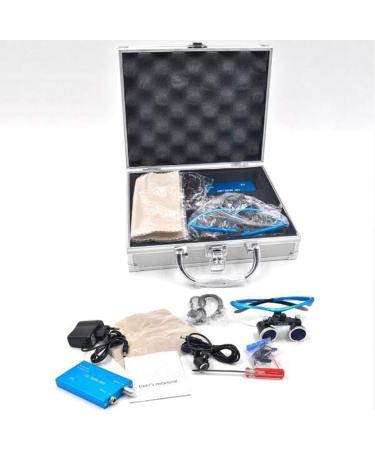 Magnifier Magnifying Eye Glasses with Light Surgery Dental Binocular Loupes 3.5X Magnifier Magnifying Eye Glasses + Head Lamp for Close Work with Handy Carry Case - Buy Online on GoSupps.com