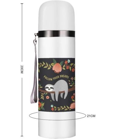 Follow Your Dreams Sloth Insulated Water Bottle 19 OZ Stainless Steel Travel Mug For Drink Sports Camping Hiking Outdoors - Buy Online on GoSupps.com