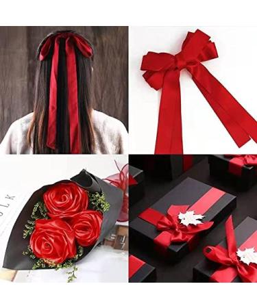 KSRIGHT 1 inch Double Face Red Ribbon 25 Yards - Gift Wrapping, Wedding Decor, Sewing, DIY Crafts - Buy Online on GoSupps.com