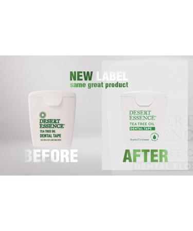 Desert Essence Tea Tree Oil Dental Tape - 30 Yards | Natural Oral Care for Fresh Breath & Healthy Gums - Buy Online on GoSupps.com