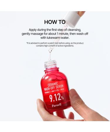 Parnell AHA 9.12% Omija Ceramic Wash-Off Serum | 1-Minute Face Exfoliation for Sebum Control & Smooth Texture | PHA BHA LHA Vitamin C K-Care (1.01 fl oz) - Buy Online on GoSupps.com