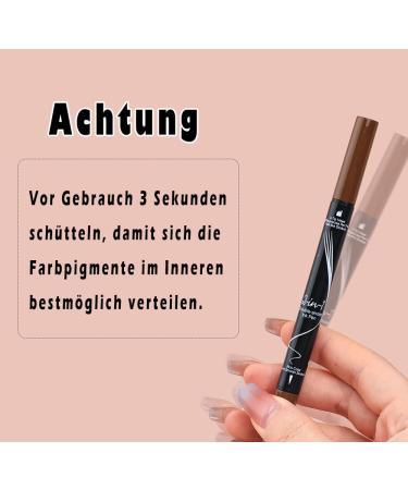  Linble 2 in 1 Natural Look Eyebrow Pen with Fork and Sharp Variations Hair-like Strokes Eyebrow Pen from "Linble " (#1 Light Brown) - Buy Online on GoSupps.com