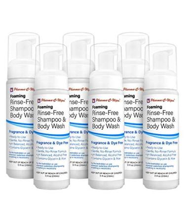 Pharma C Wipe Foaming No-Rinse Shampoo and Body Wash Mild 7.1 Fluid Ounce (Pack of 6)