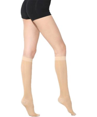 Compression Stockings for Women - Closed & Open Toe 15-20 mmHg Graded Support for Varicose Veins | Medical Hosiery in Flesh S - Buy Online on GoSupps.com