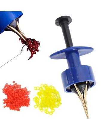 CJZZ Blue Micro Bait Rings Bait Clip with Rings Fishing Rod Pellet Bait Bands Kit for quick fixation of bait feed