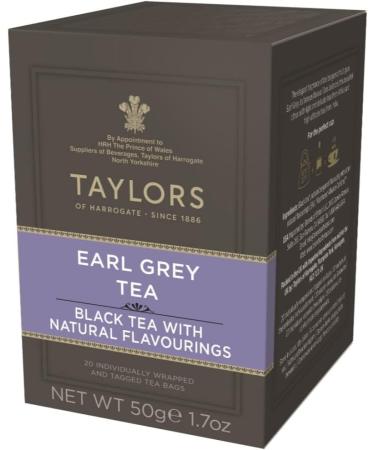  TAYLORS Taylors | Bergamot Black Tea Earl Grey Lightly Scented | Earl Grey Bergamot Black Tea - 6 x 20 Tea Filters (300 Gr) | Earl Grey Black Tea Bags - Buy Online on GoSupps.com