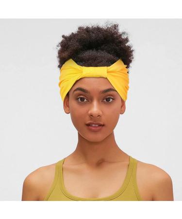 Woeoe African Headbands Pack of 4 - Knotted Hairbands for Women and Girls - Wide Elastic Head Wraps in Yellow, Blue, Dark Blue, and Gray - Buy Online on GoSupps.com