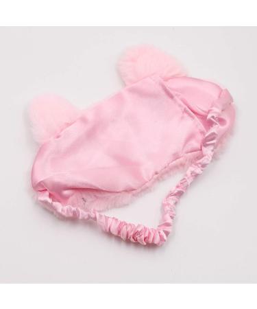 Cartoon Cat Eye Sleep Mask Plush Blindfold in Pink, White, and Black - Buy Online on GoSupps.com