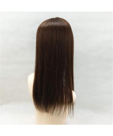18 Long Straight Human Hair Crown Lace Clip-in Hairpieces with Bangs for Women - Perfect for Thinning Hair in Black - Buy Online on GoSupps.com