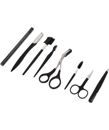 Miskall Eyebrow Care Set - 8-Part Professional Stainless Steel Kit Durable & Safe with Storage Bag Perfect for On-the-Go - Buy Online on GoSupps.com