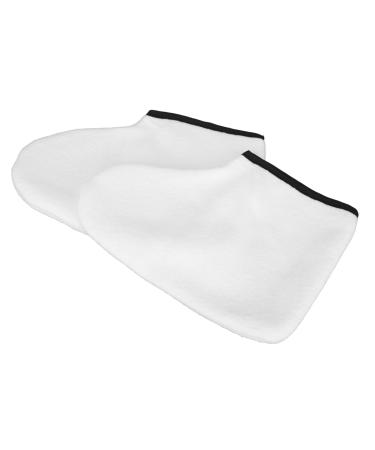 Lot de 2 chaussons de spa en cire de paraffine r utilisables lavables double couche en tissu ponge pais pour homme et femme pour cire chaude