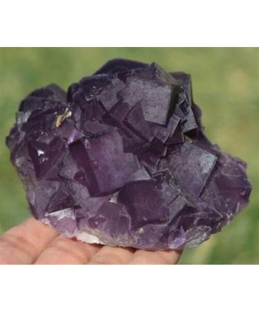 105mm 1LB 3OZ Natural Purple Fluorite Cube Free Shape Beautiful Crystal Home Goods - Buy Online on GoSupps.com