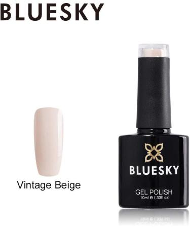 Bluesky VINTAGE BEIGE Nail Polish - Cream UV/LED Soak Off Gel Nail Polish 10ml + 2 Diva World Shine Wipes for FREE - Buy Online on GoSupps.com