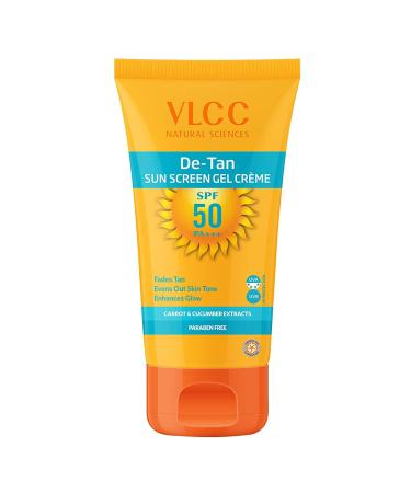 De Tan Sunscreen Gel Creme SPF 50 PA+++ Fades Tan & Enhances Glow 100gm
