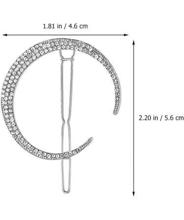 Uonlytech 2 Sets Hair Clip Set Moon Star Hair Pin Decorative Bobby Pin Moon and Star Bobby Star Barrettes Rhinestone Moon Barrettes Rhinestone Hair Accessories Hair Fork Metal Alloy Woman - Buy Online on GoSupps.com
