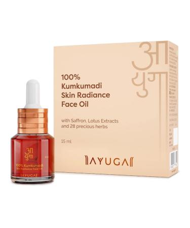KUMKUMADI Ayuga 100% Skin Radiance Face Oil with Saffron & Lotus Extracts for Dull Skin  Dark Spots & Pigmentation Tailam | 15 ml