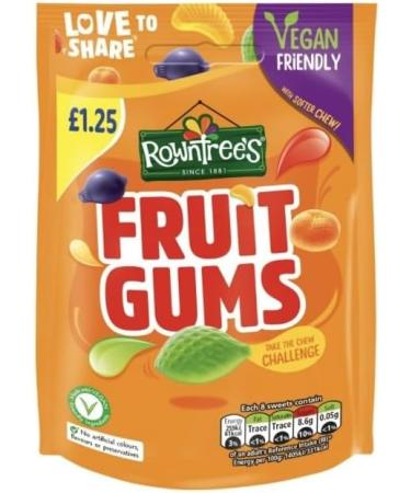 Fruit Gums Sweets Sharing Bags Vegan Friendly Pouch 6 x 120g Multipack Bulk Candy - Buy Online on GoSupps.com