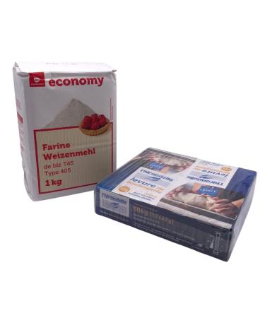 Pastry Bundle T45 Flour 1kg and Fresh Yeast 12 x 42g