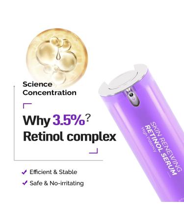 ZealSea 3.5% Retinol Facial Serum - Anti-Aging & Brightening Formula with Niacinamide, Collagen, and Hyaluronic Acid - 1 Fl.oz - Buy Online on GoSupps.com